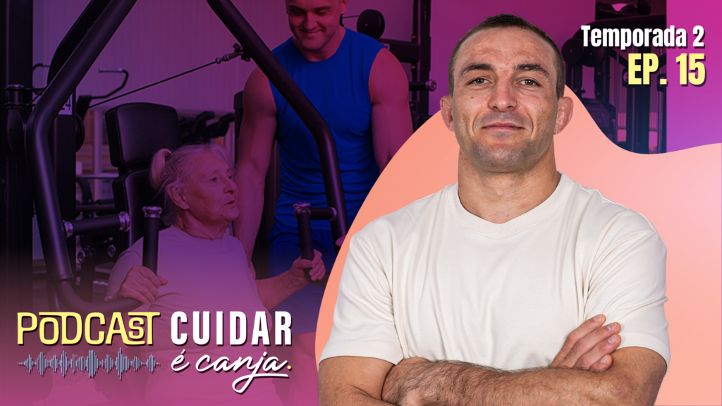 Toma Palade, fisiologista do exercício, no episódio 15 do podcast Cuidar é Canja sobre treino de força em idosos